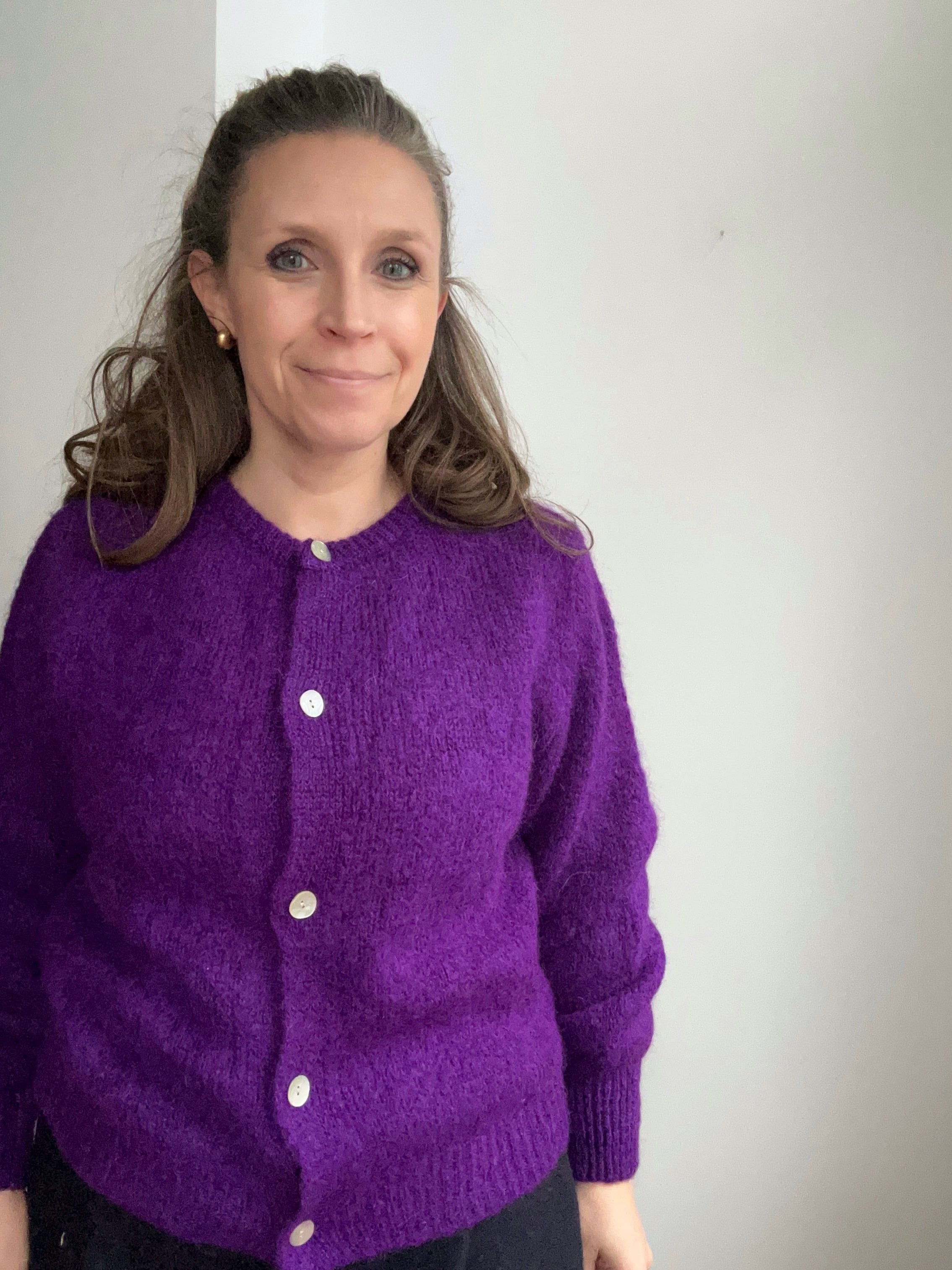 Strickjacke Cardigan - purple