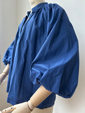 Bluse mit voluminösem Arm - navy