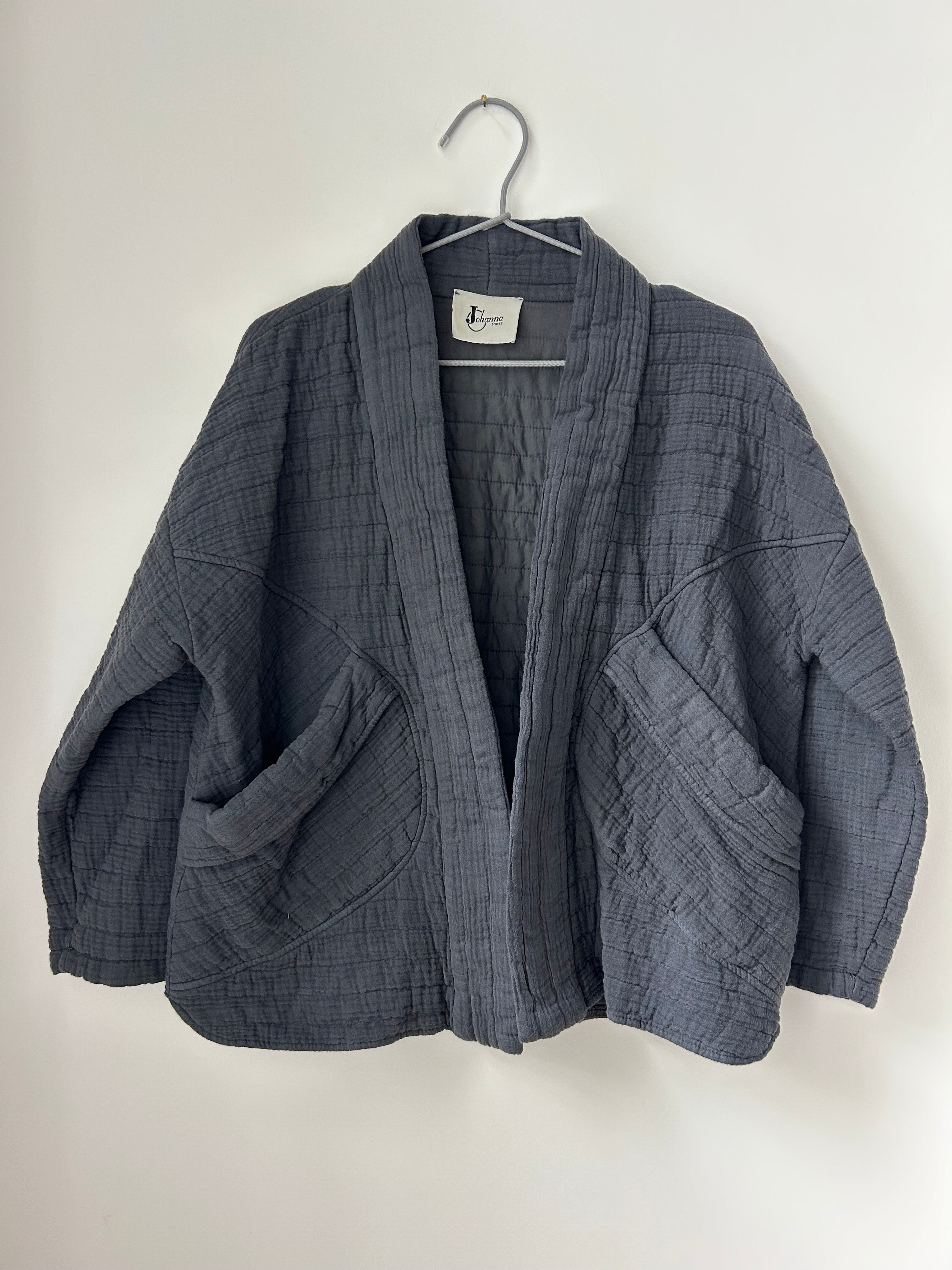 Kimono-Jacke - dunkelgrau