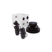 Geschirr-Set 16 Teile  Raw Matt Black