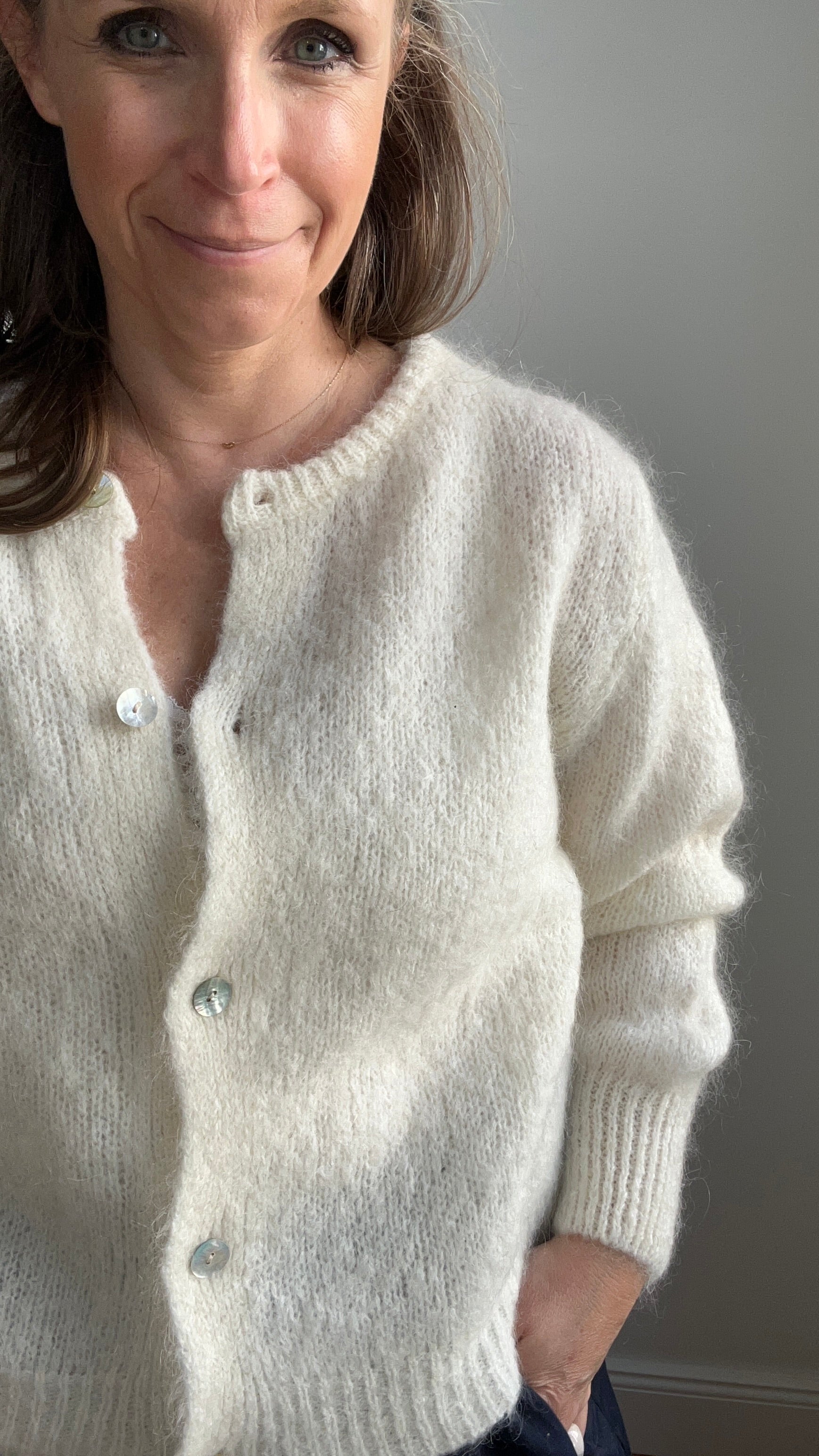 Strickjacke Cardigan - Creme