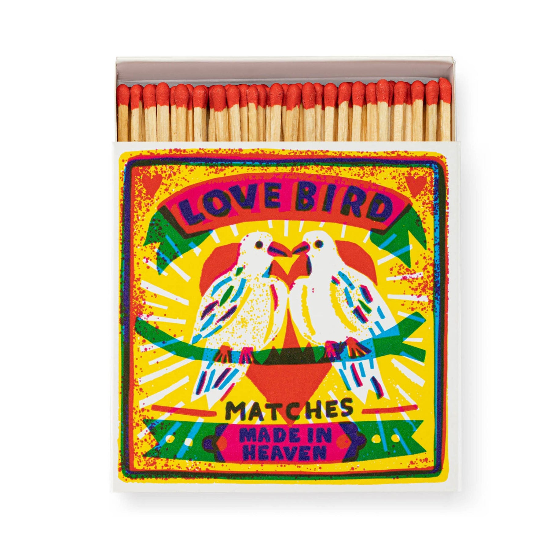 Love Birds | Quadratische Sicherheitsstreichhölzer