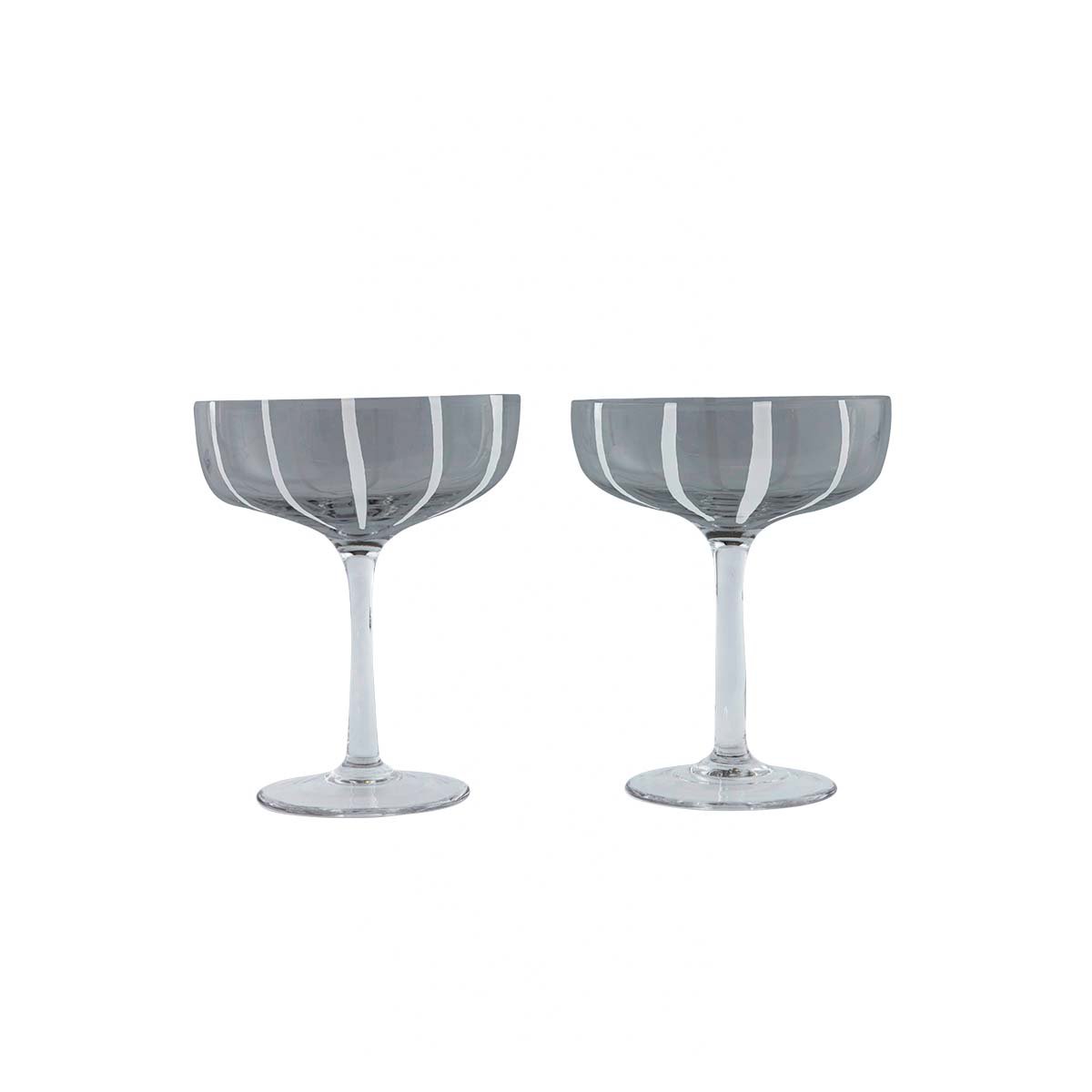 Mizu Coupe Glas Grau – 2er-Pack