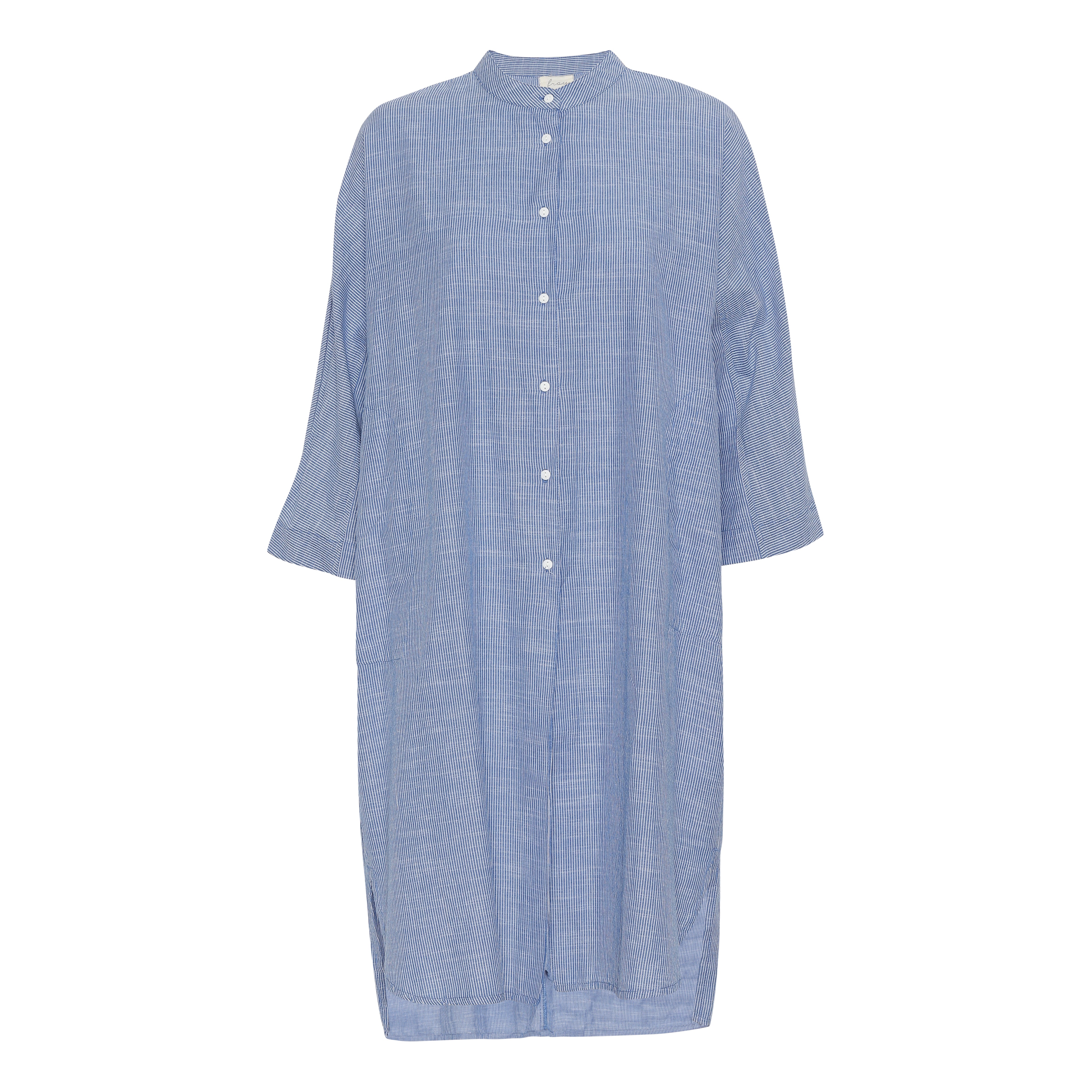 Blusenkleid Seoul - Medium Blue Stripe / Blau Gestreift
