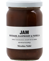 Marmelade Rhabarber, Himbeere & Vanille 240g
