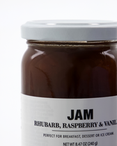 Marmelade Rhabarber, Himbeere & Vanille 240g