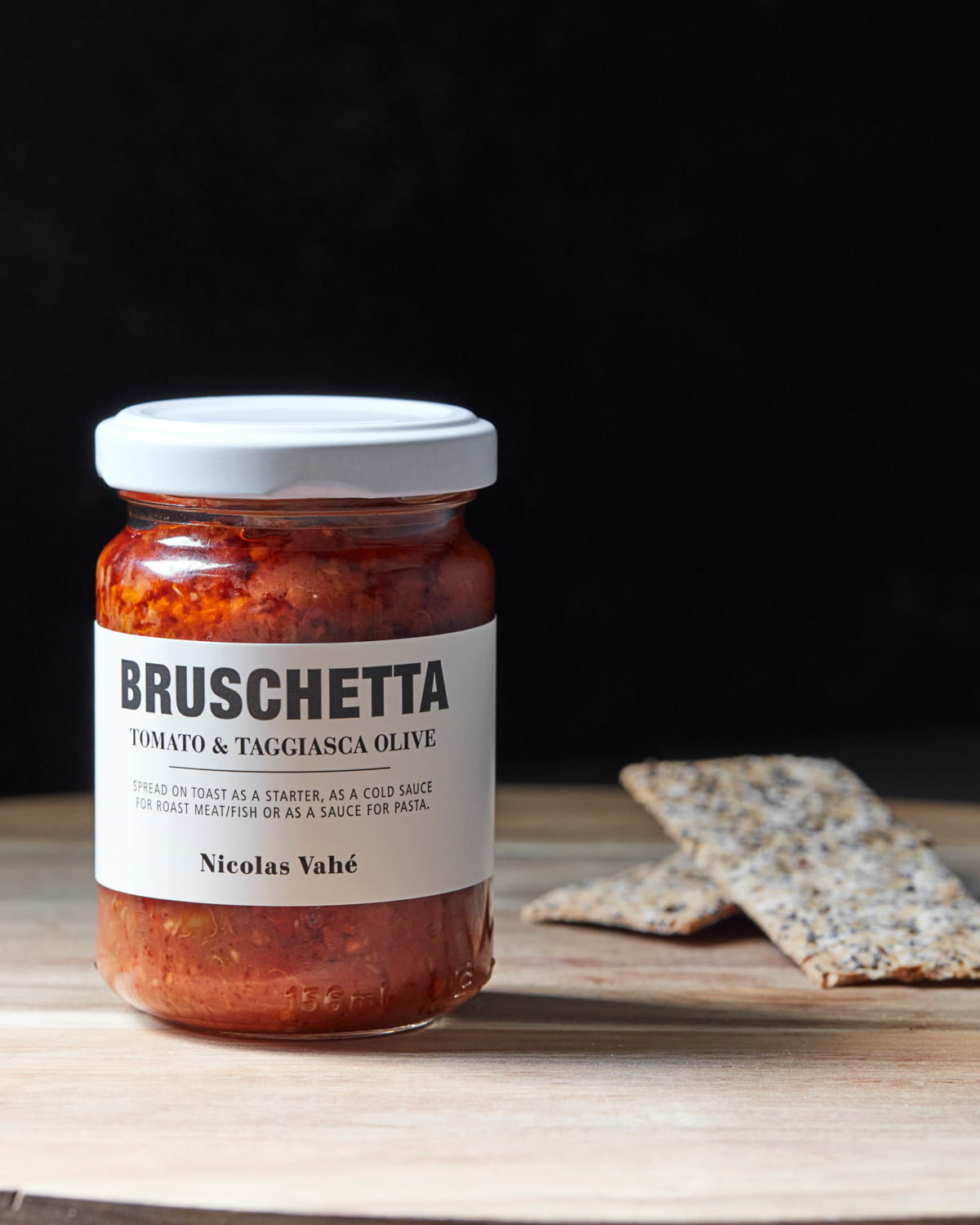 Bruschetta mit Tomate und Taggiasca-Olive – 135 g
