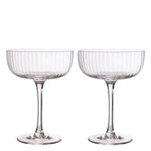 Champagnergläser - geriffelt 2er Set