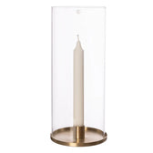Kerzenhalter Messing mit Glaszylinder