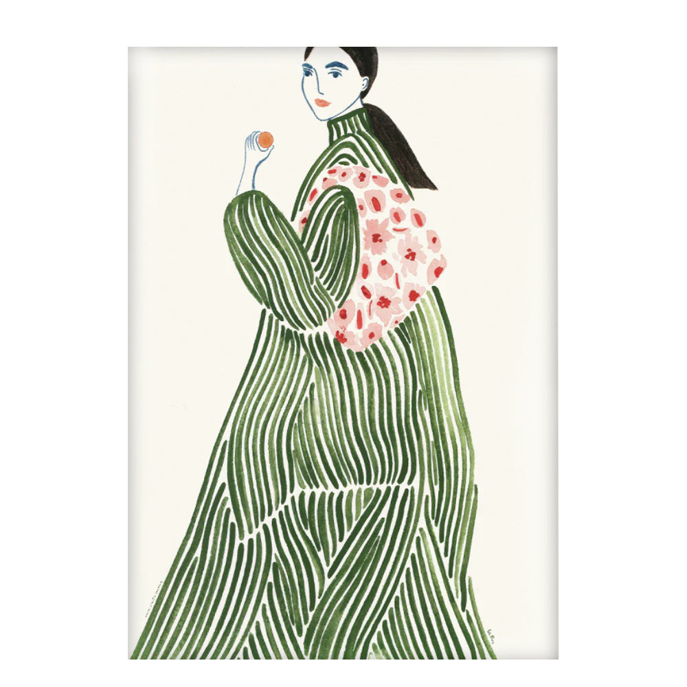 Druck La Poire - Green Coat 30 x 40 cm