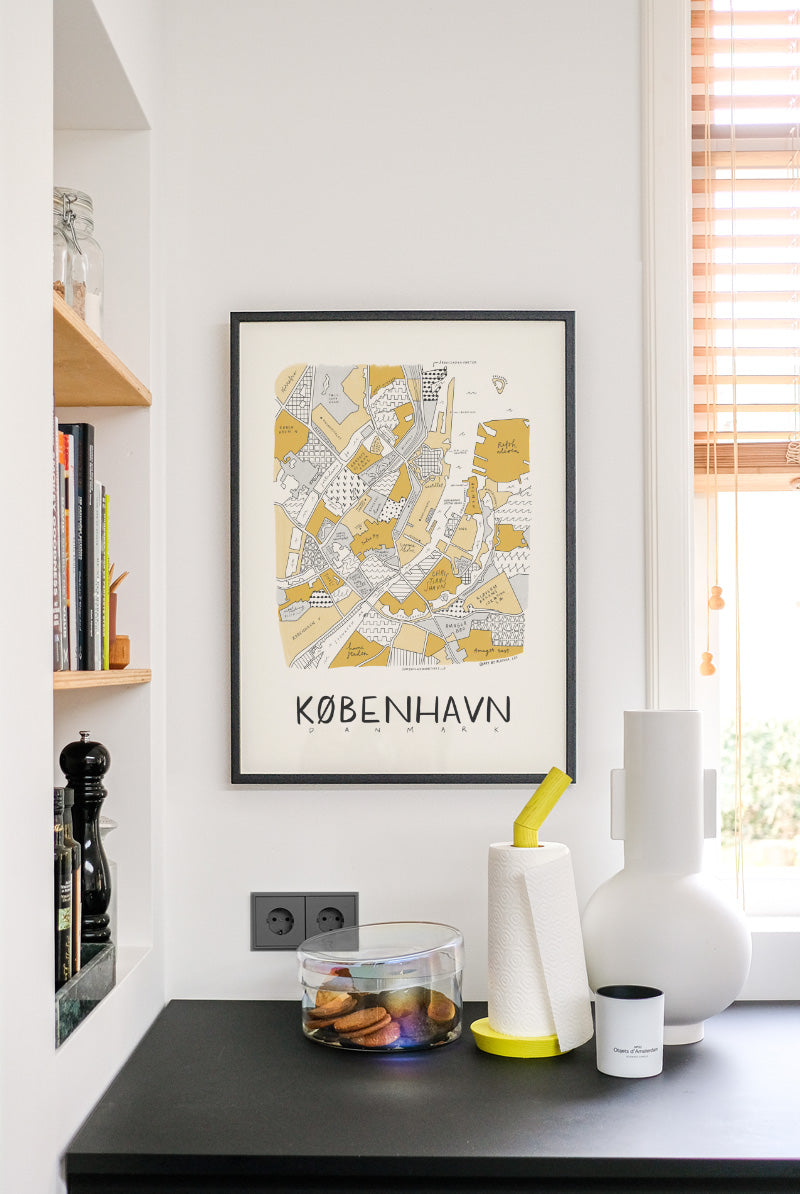 Druck - Copenhagen Neighborhood Map