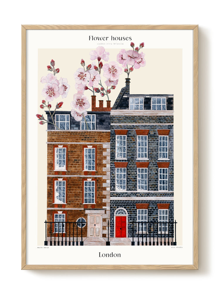Druck - Flower Houses - London