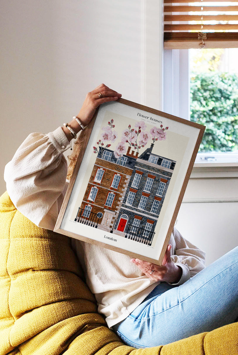 Druck - Flower Houses - London