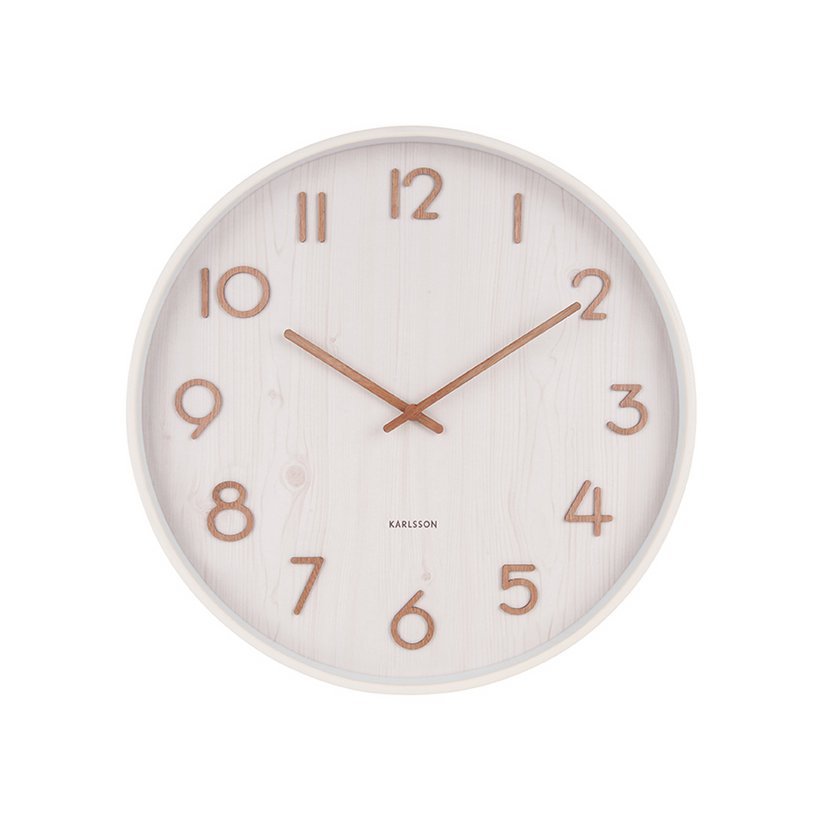 Wanduhr Pure Large - Weiß