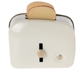 Miniatur Toaster mit Brot - Weiß