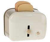Miniatur Toaster mit Brot - Weiß