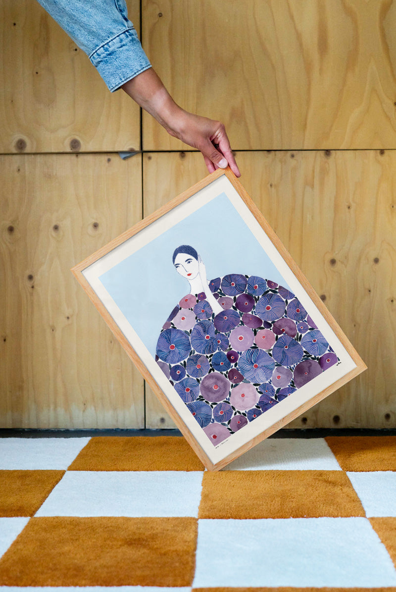 Druck - Lady in Purple