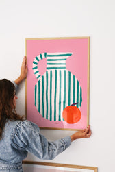 Druck - Striped Vase