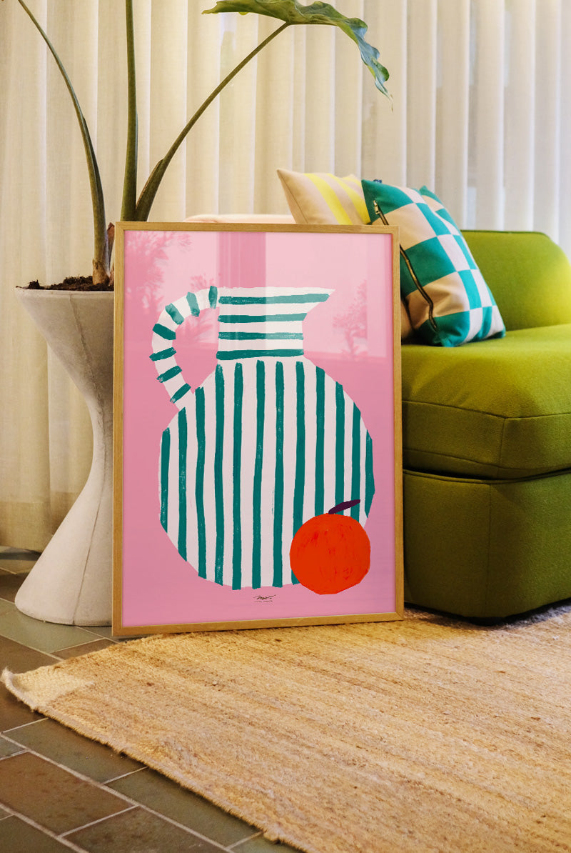 Druck - Striped Vase
