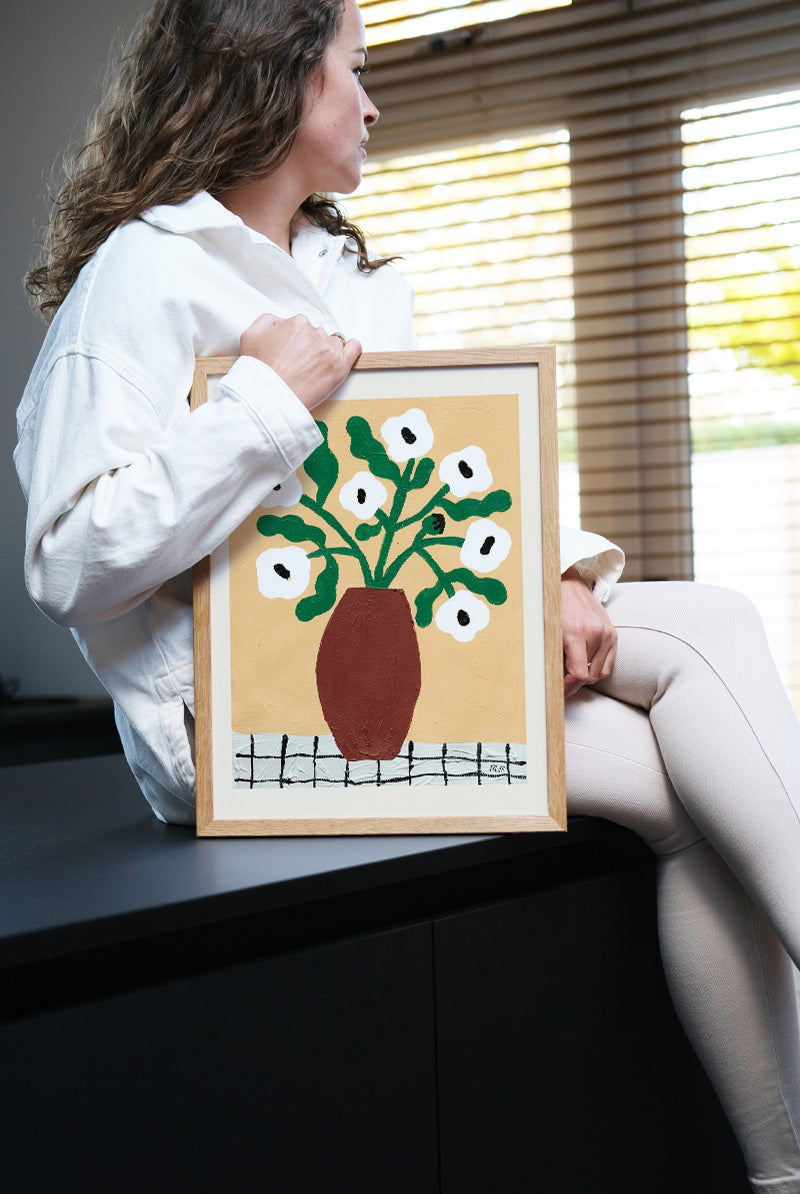 Druck - White Poppies