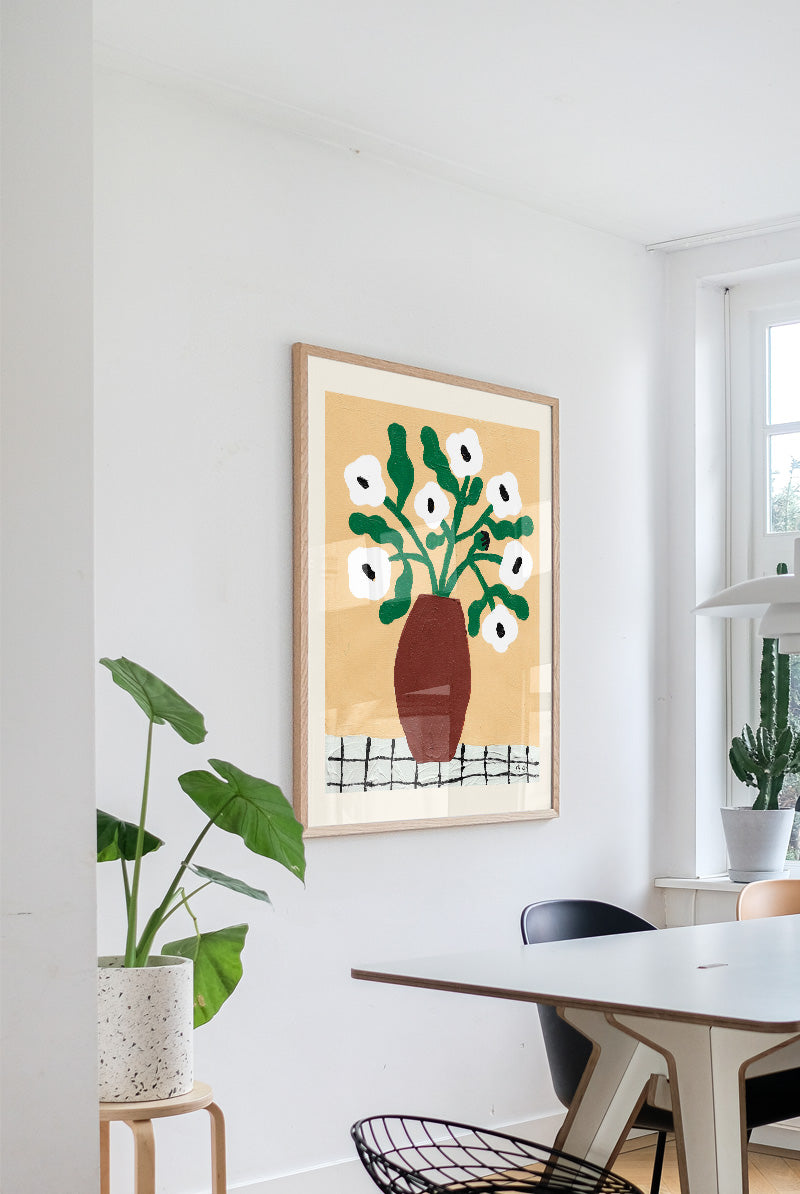 Druck - White Poppies