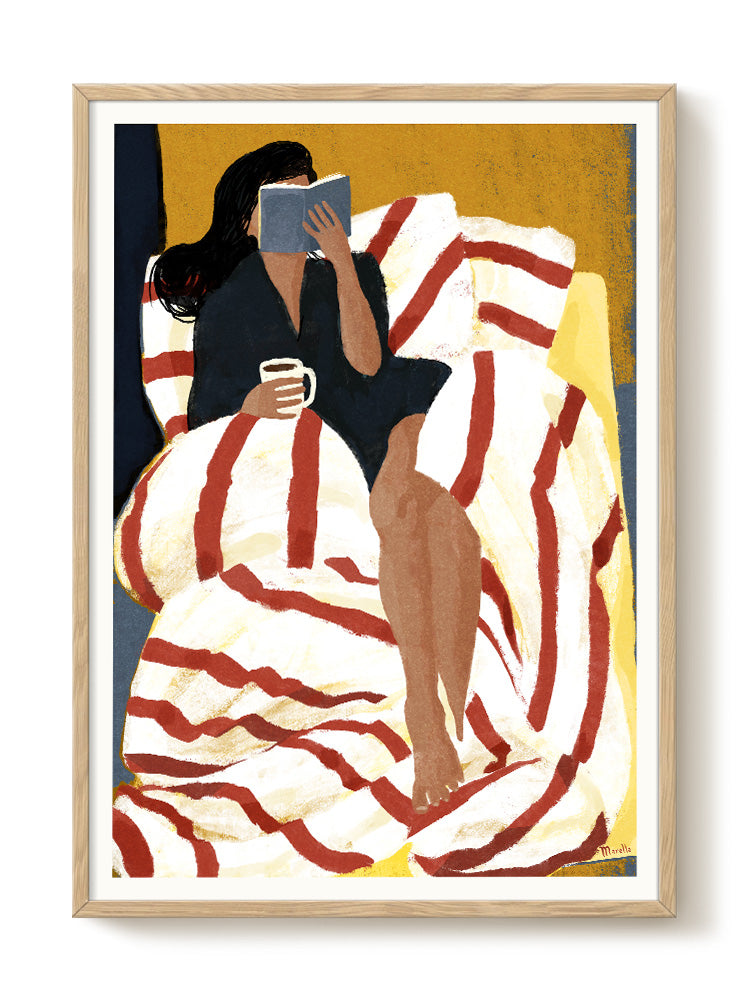 Druck - Hot coffee and book