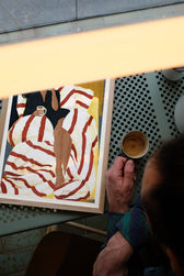 Druck - Hot coffee and book