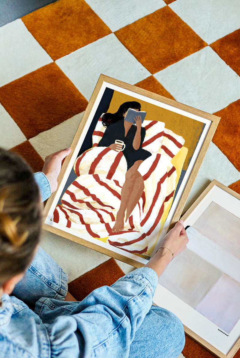 Druck - Hot coffee and book