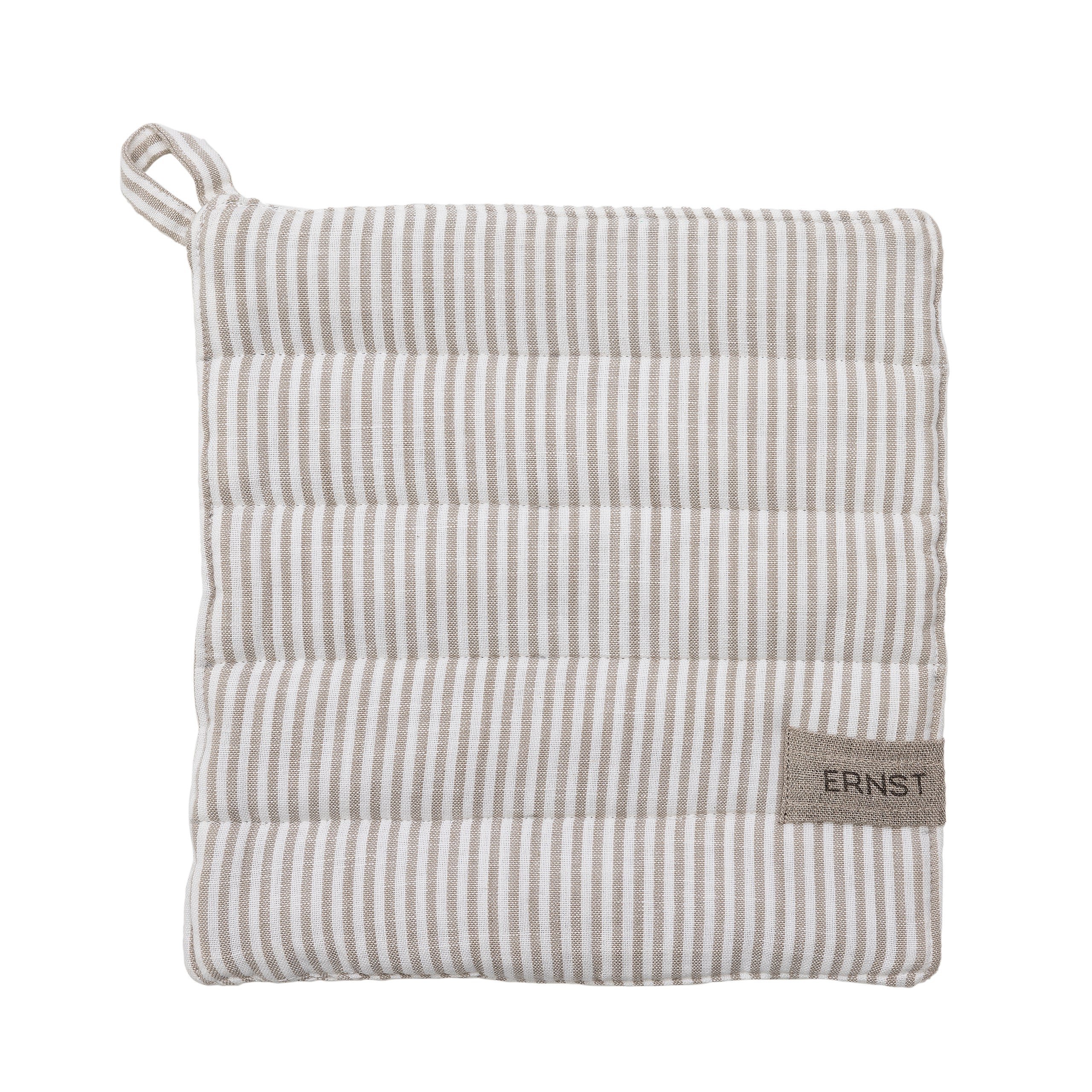 Topflappen Beige/Weiß