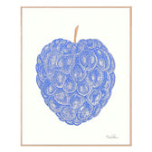 Druck - Brombeere blau/weiß