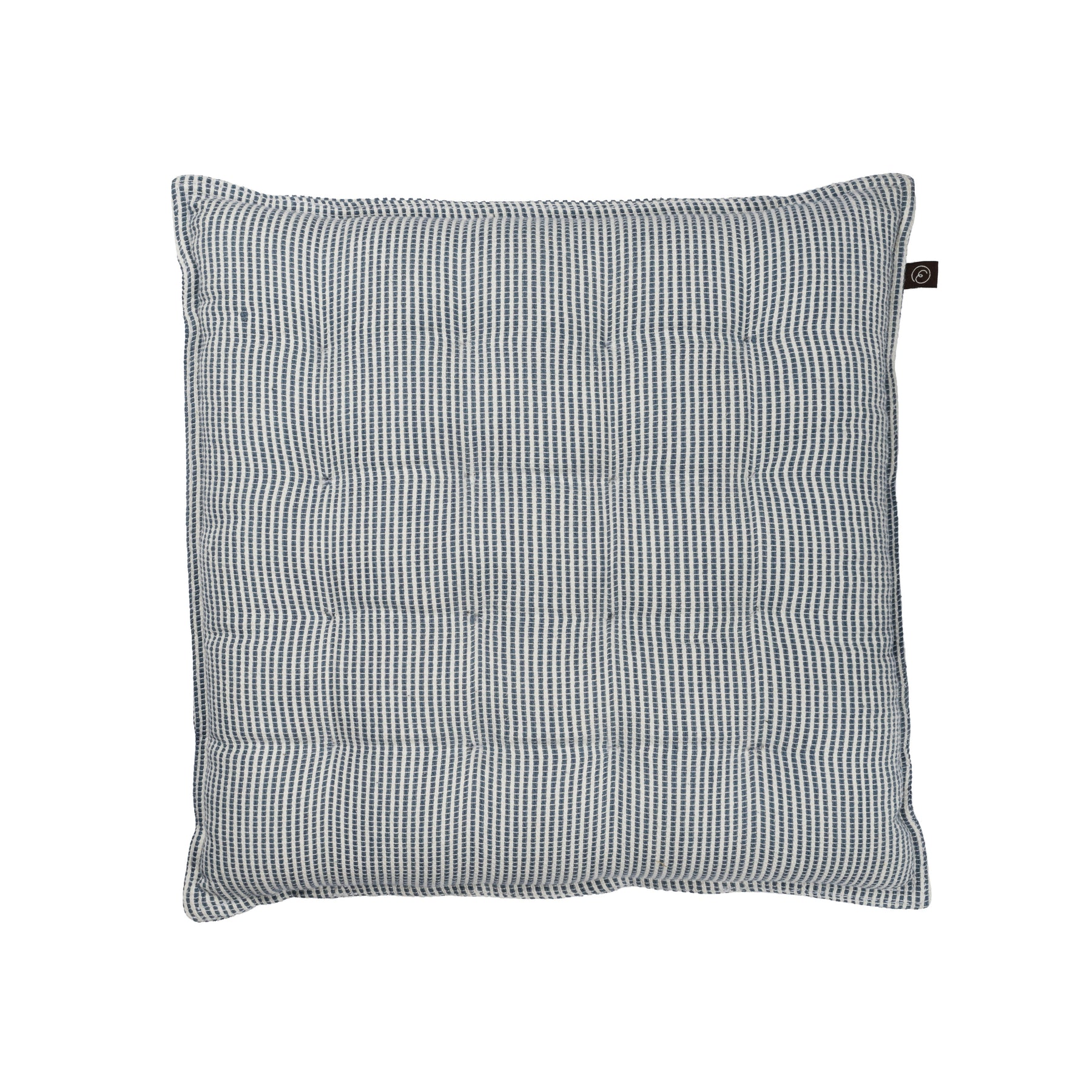 Sitzkissen blau/weiß schmal gestreift - 40x40 cm