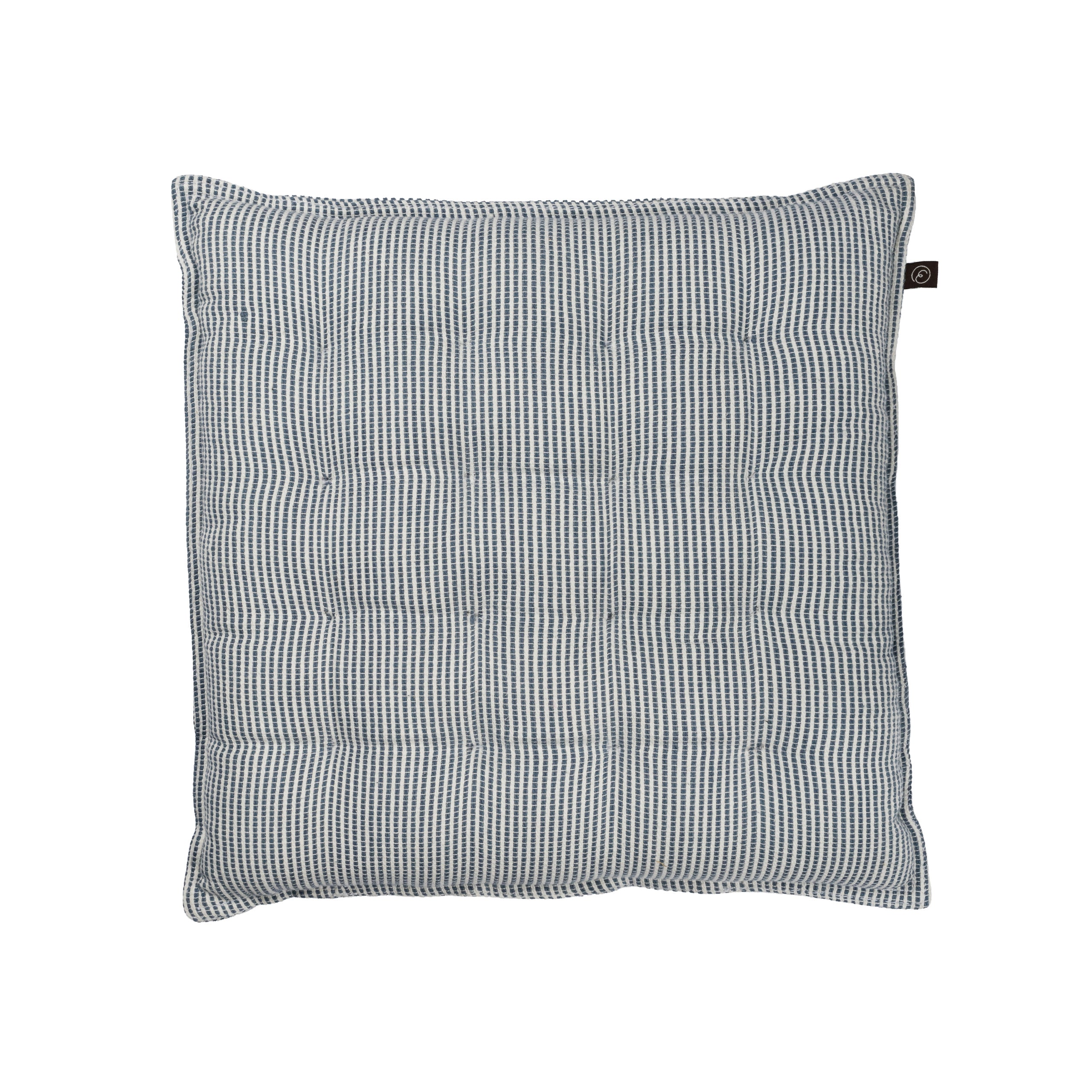 Sitzkissen blau/weiß schmal gestreift - 40x40 cm