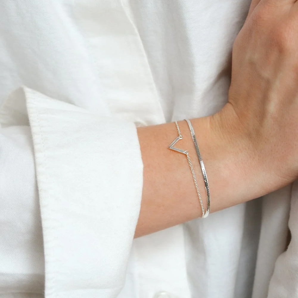 Armband Herringbone - silber Gr. M/L