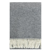 Wolldecke Arvo - white-melange grey