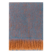 Wolldecke Revontuli - rust-denim blue