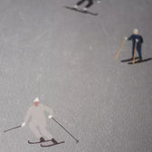 Druck Skifahrer - 50 x 70 cm