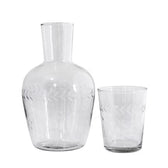 Glaskaraffe mit Trinkglas Set