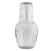 Glaskaraffe mit Trinkglas Set
