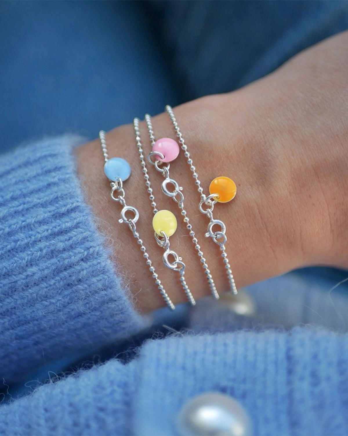 Armband Ball Chain - Silber