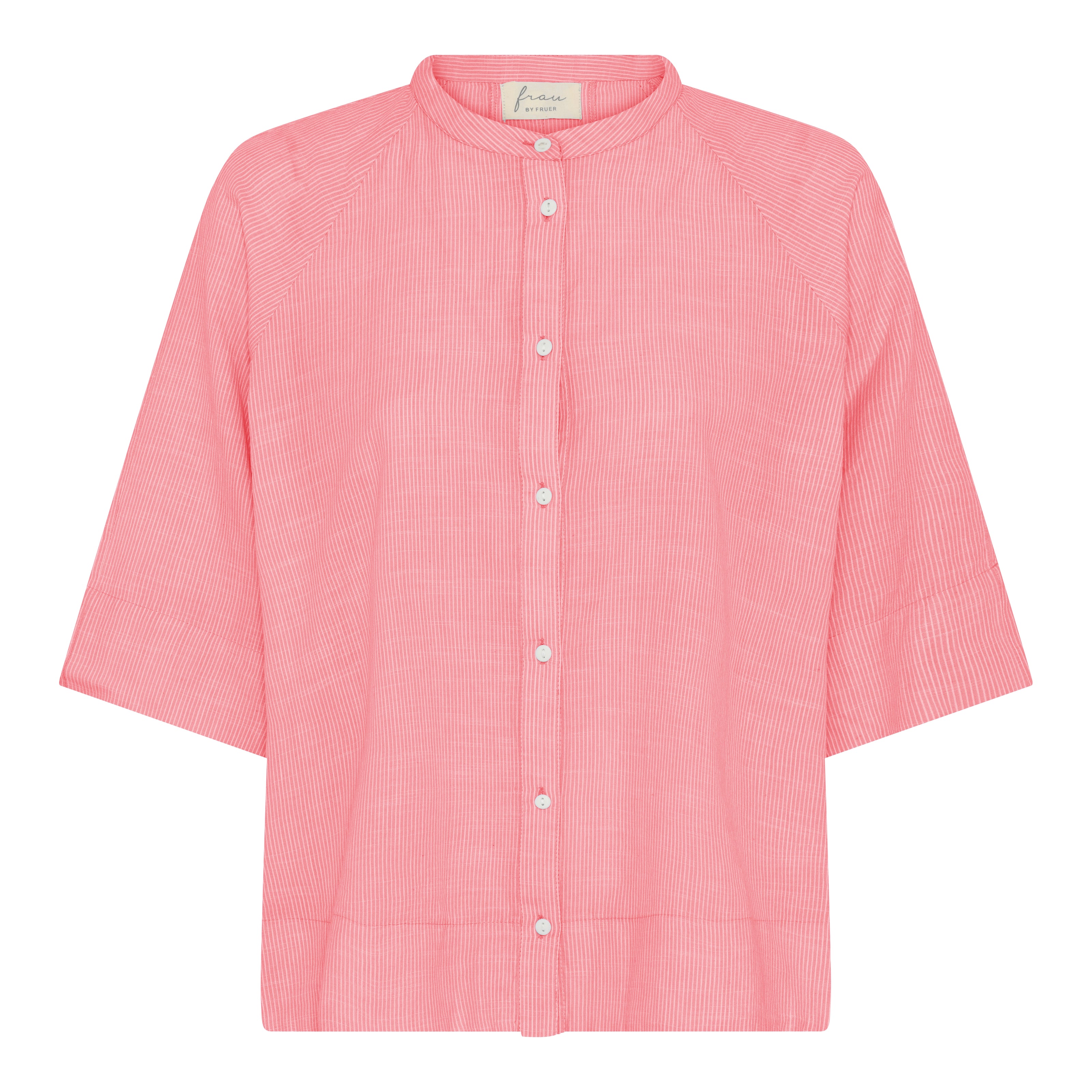 Bluse Abu Dhabi - Hot Coral Stripe / Koralle Gestreift