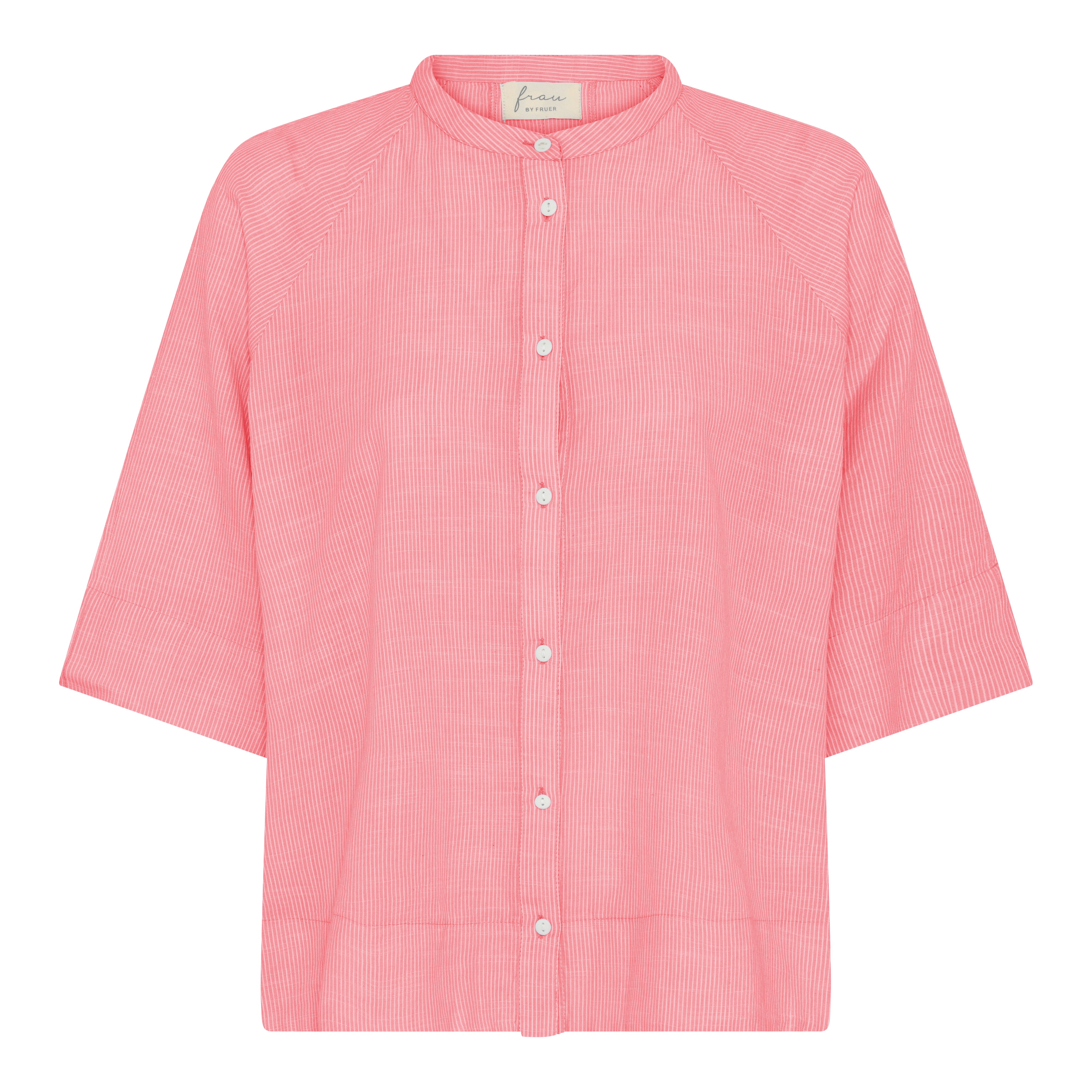 Bluse Abu Dhabi - Hot Coral Stripe / Koralle Gestreift
