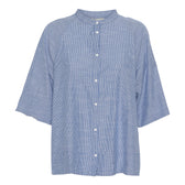 Bluse Abu Dhabi - Medium Blue Stripe / Blau Gestreift