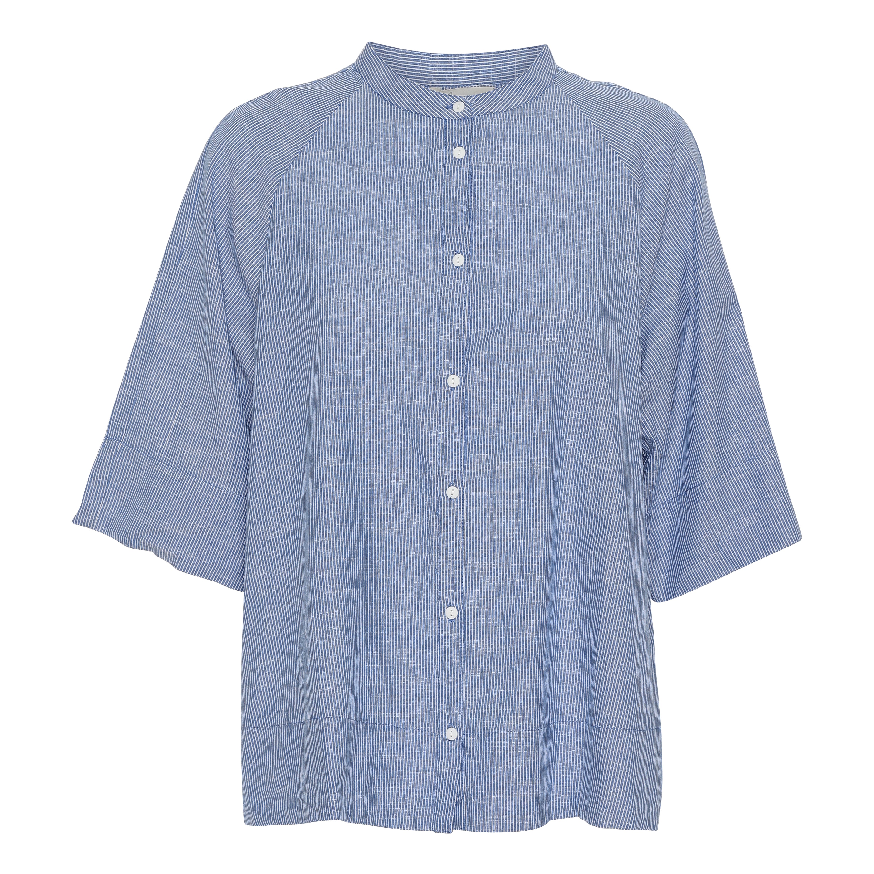 Bluse Abu Dhabi - Medium Blue Stripe / Blau Gestreift