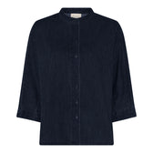 Bluse Seoul - Dark Blue Denim / Dunkles Jeansblau