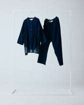 Bluse Seoul - Dark Blue Denim / Dunkles Jeansblau