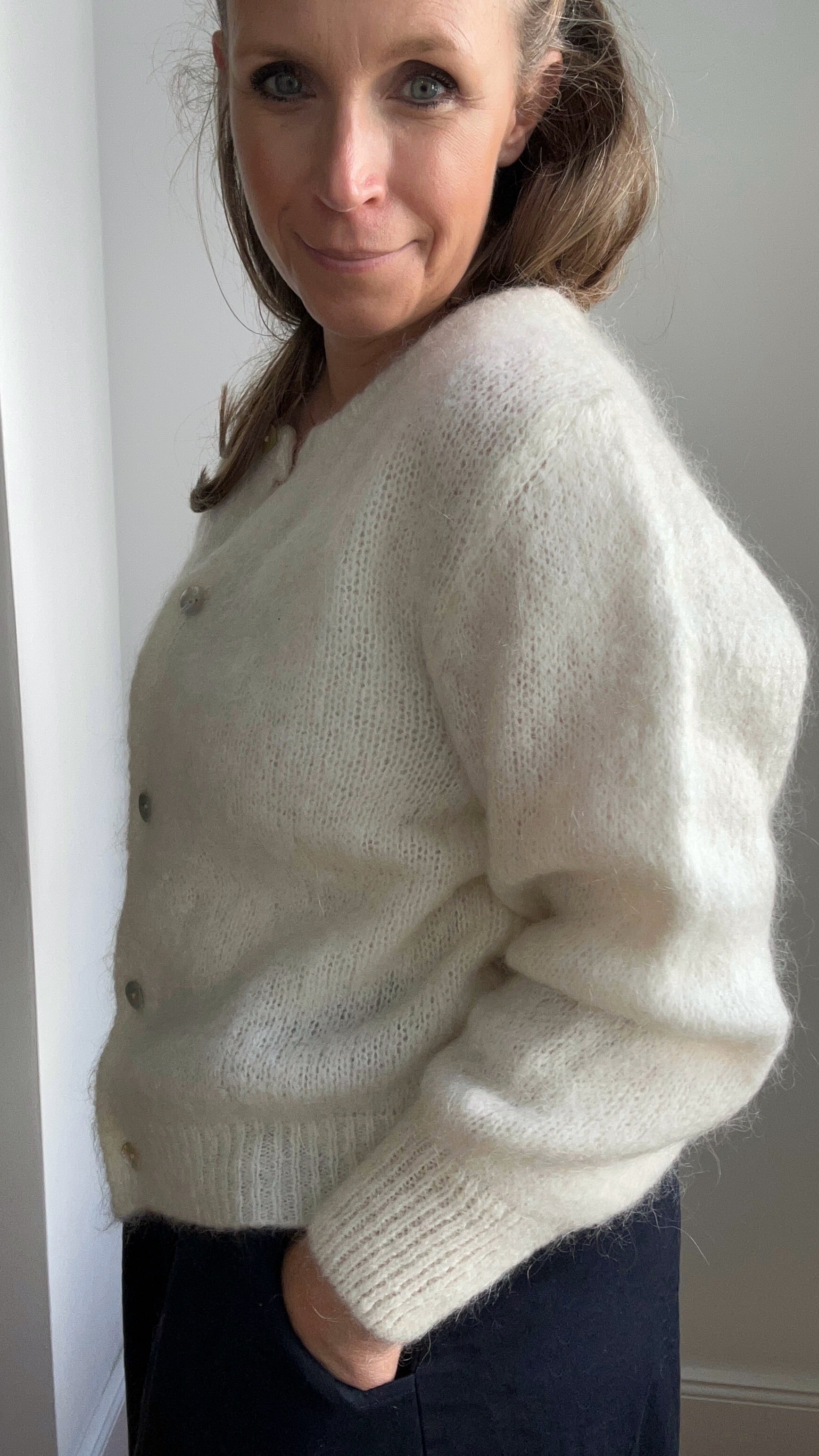 Strickjacke Cardigan - Creme