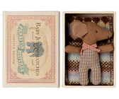Sleepy wakey baby maus in Streichholzschachtel - rose