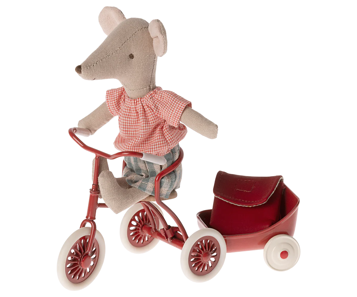 Dreiradmaus große Schwester - Rot