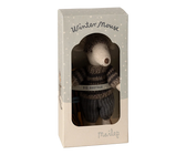 Wintermaus mit Skiset, Großer Bruder - grau