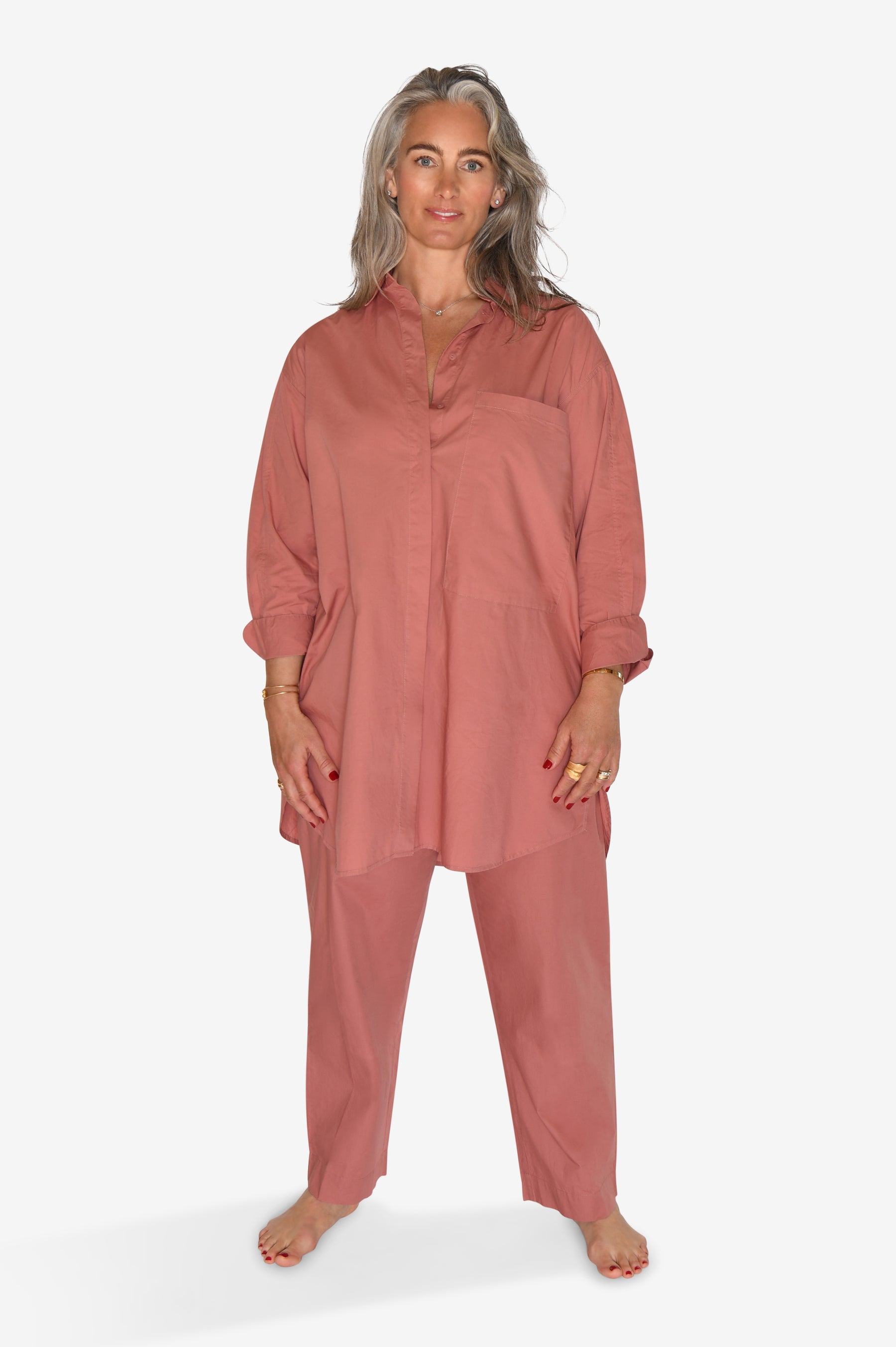 Lange Bluse Lyon - Ash Rose / Rosenholz